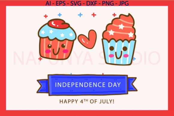 4th of July Cupcake Graphics & Illustrations Review