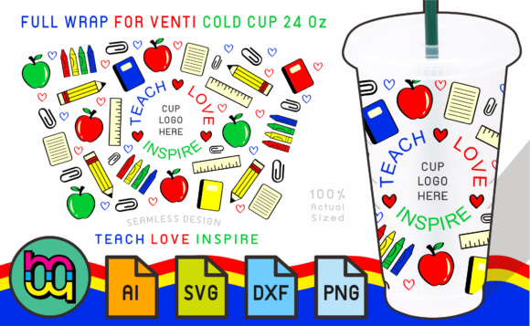 A Stylish Cup Wrap Graphics for Lifestyle and Editorial Print Templates