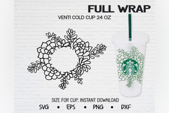A Succulent Graphic for Trendy Cold Cup Illustrations