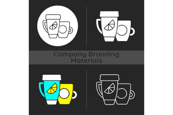 Branded Cup & Thermal Cup Icon Graphics for Publishers