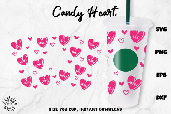 Candy Heart Cup Venti Graphics for Small Craft Brands