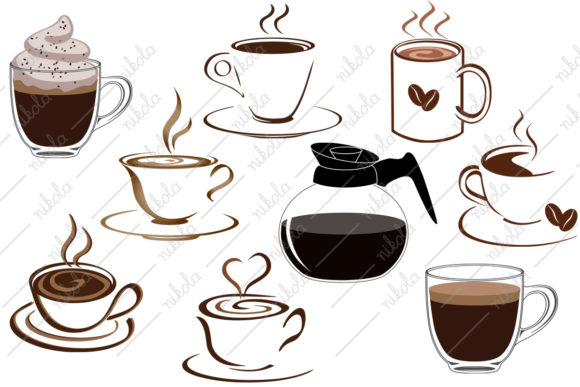 Coffee Clipart, Coffee Cup Graphics and Illustrations