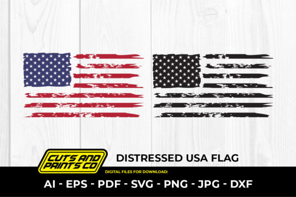 Distressed USA Flag, America Graphics & Print Templates