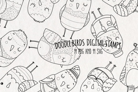 Doodle Birds SVG Set: Graphics & Coloring Pages Amp Review