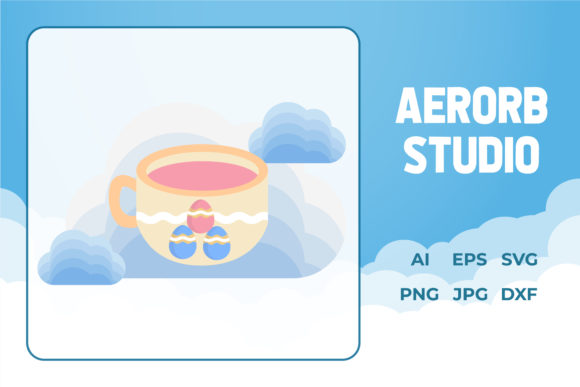 Easter Icon Cup Egg Illustration Cloud: A Designer's Take