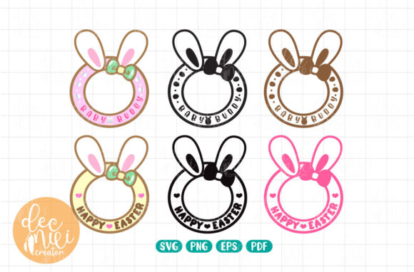 Easter Logo Border Wrap Starbucks Cup Graphics & Crafts
