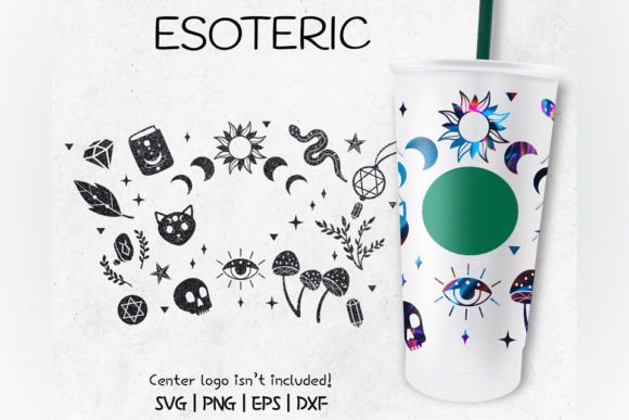 Esoteric Magic Venti Cold Cup 24 Oz Graphics for Crafts