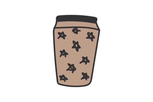 Hand Drawn Paper Coffee Cup Graphics & Illustrations