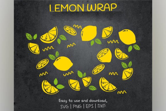 Lemon Fruit Venti Cup Graphics for Crafts Branding