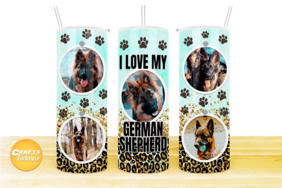 Skinny Tumbler Dog Frame Sublimation Graphics & Crafts