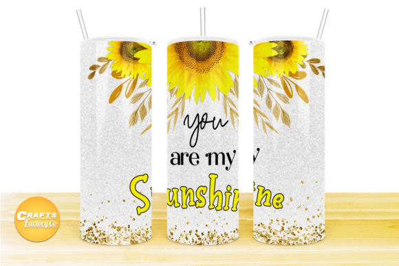 Skinny Tumbler Sublimation Sunflower Graphics for Crafts
