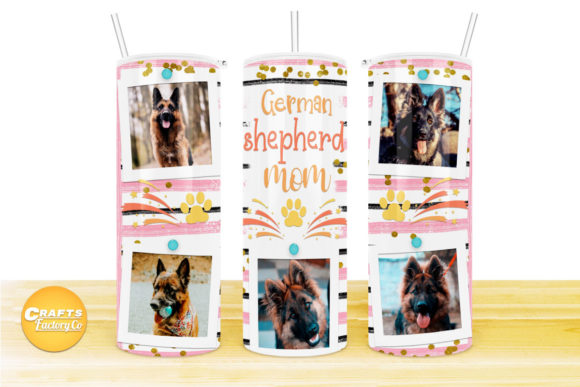 Skinny Tumbler Wraps German Shepherd Mom: Graphics & Crafts