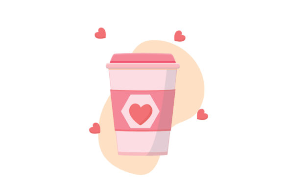 Valentine Cup Heart Concept Graphics & Icons